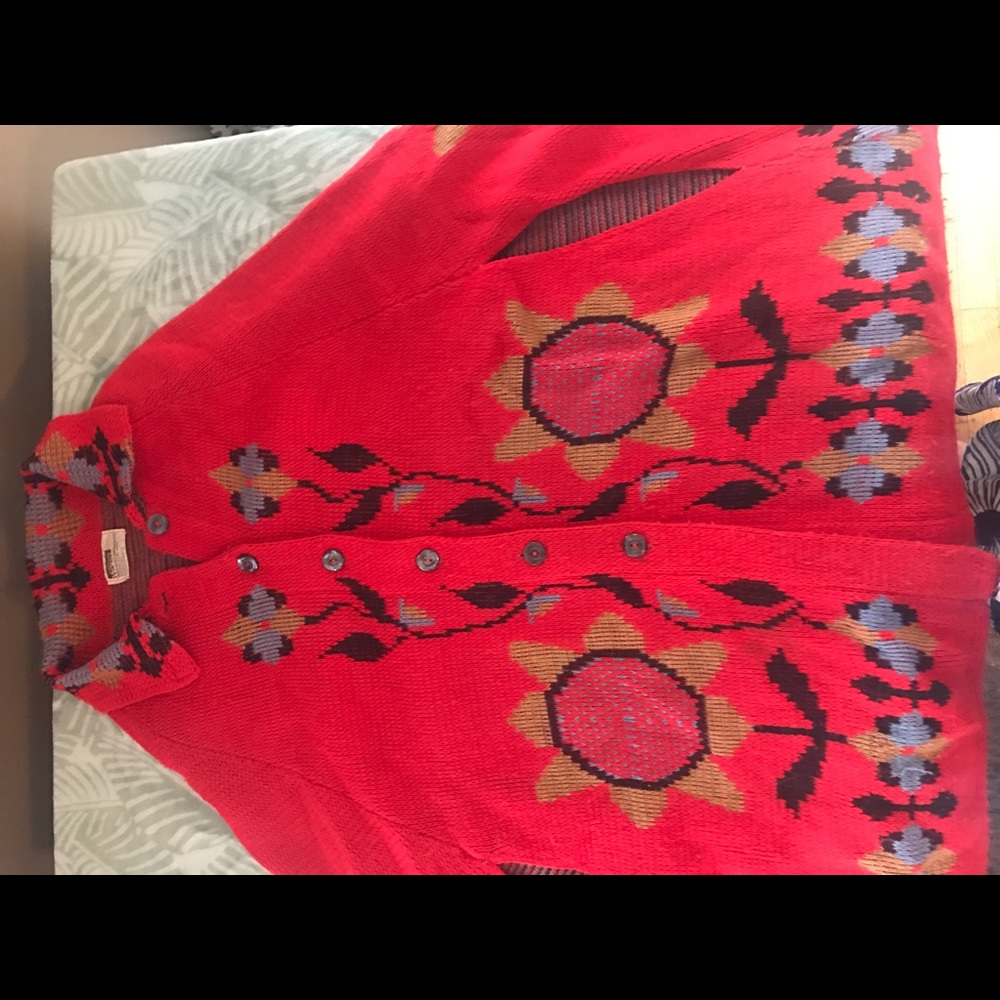 Vintage 70's Sunflower Poncho